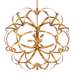 Люстра круглая в виде объёмного цветка Golden Flower Sphere варинант исполнения - 2 | Loft Concept в Липецке