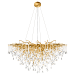 Люстра подвесная с прозрачными стеклянными подвесками в форме капель Диаметр 100 см Droplet Chandelier варинант исполнения - 2 | Loft Concept в Липецке