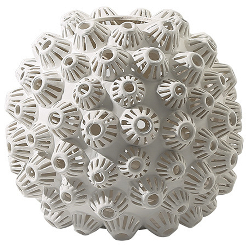 Декоративная ваза Unique Sea Urchin White Vase Белый Декоративная ваза Unique Sea Urchin White Vase Белый в Липецке | Loft Concept