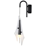 Бра черного цвета с плафоном из рельефного стекла Glass Pod варинант исполнения - 1 | Loft Concept в Липецке