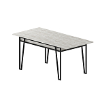 Стол обеденный с прямоугольной столешницей пыльного белого цвета на 4-х металлических ножках PAL ANCIENT WHITE варинант исполнения - 1 | Loft Concept в Липецке