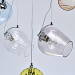 Люстра линейная с 5-ю разноцветными стеклянными плафонами Kaleido варинант исполнения - 12 | Loft Concept в Липецке