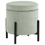 Светло-зеленый пуф на черных ножках SANJAY варинант исполнения - 1 | Loft Concept в Липецке