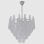 Люстра с подвесками из рифленного стекла в форме капель Textured Glass Chandelier варинант исполнения - 4 | Loft Concept в Липецке