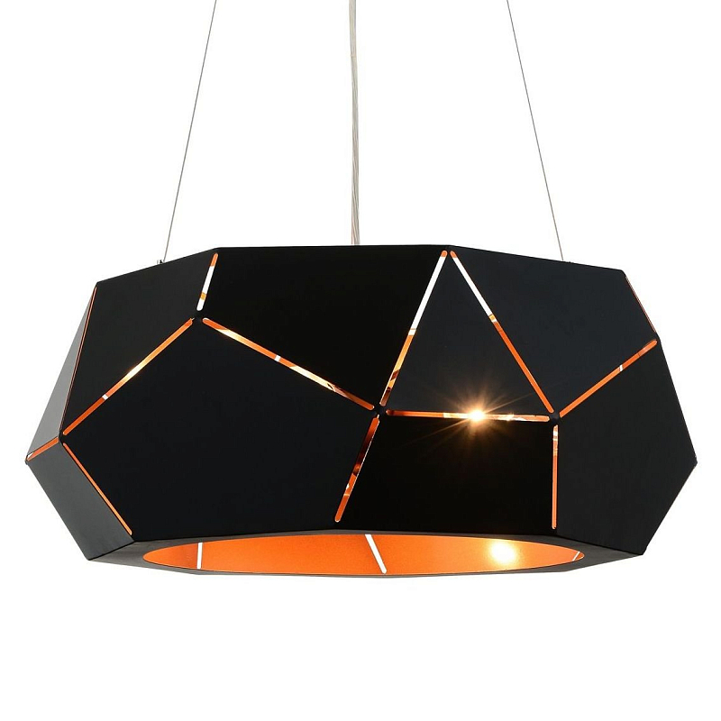Люстра Volume Squarу Chandelier Черный Золотой Люстра Volume Squarу Chandelier Черный Золотой в Липецке | Loft Concept