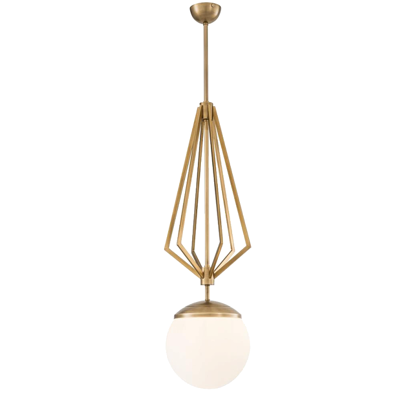 Люстра Chandelier Gigolo Латунь Античная полированная Белый Люстра Chandelier Gigolo Латунь Античная полированная Белый в Липецке | Loft Concept
