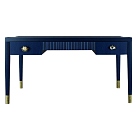 Письменный стол Elsa Dreams Blue Шпон дерево с двумя ящиками варинант исполнения - 5 | Loft Concept в Липецке