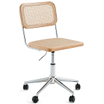 Офисный стул из ротанга на колёсах June Rattan Wicker Chair варинант исполнения - 1 | Loft Concept в Липецке