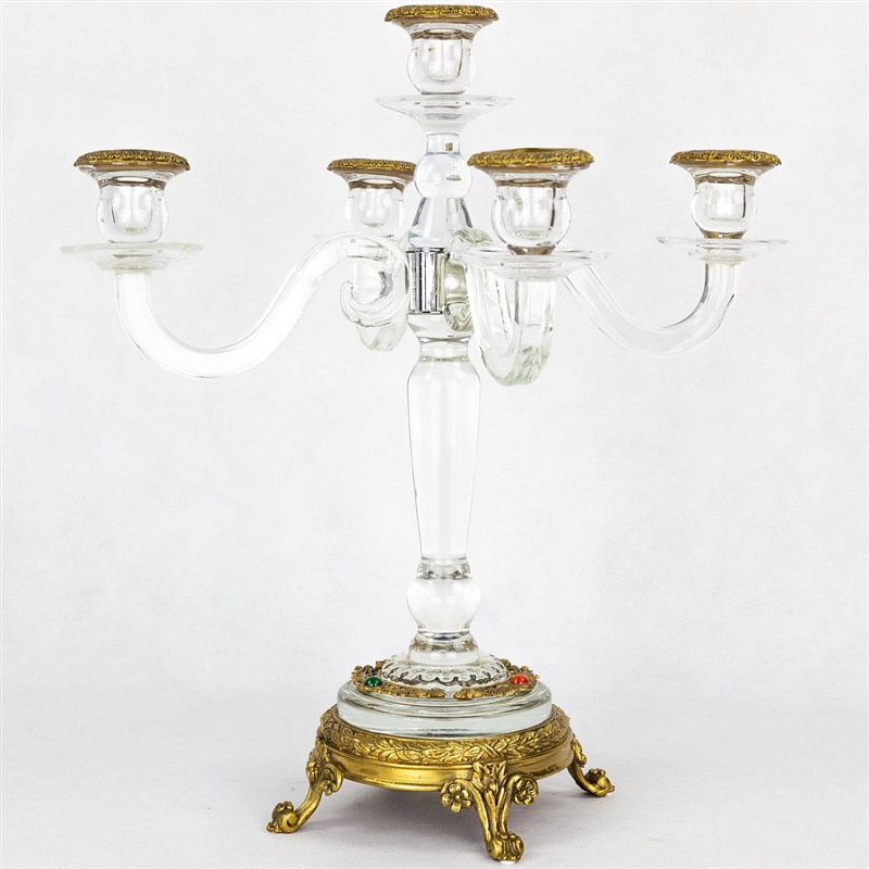 Подсвечник Transparent Candlestick Бронза Прозрачный (Transparent) Подсвечник Transparent Candlestick Бронза Прозрачный (Transparent) в Липецке | Loft Concept