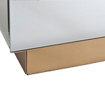 Столик журнальный зеркальный с золотым декором Gold Painted Mirror Table варинант исполнения - 3 | Loft Concept в Липецке