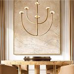 Люстрас 6-ю мраморными плафонами в форме купола Light Warm Light варинант исполнения - 3 | Loft Concept в Липецке