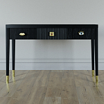 Дизайнерский Письменный стол Elsa Dreams Black с тремя ящиками варинант исполнения - 1 | Loft Concept в Липецке