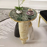 Дизайнерский журнальный стол круглый на 3-х фигурных ножках Cuzadit варинант исполнения - 1 | Loft Concept в Липецке