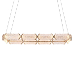 Люстра прямоугольная с текстурным природным рисунком IceFlame варинант исполнения - 4 | Loft Concept в Липецке