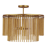 Потолочный светильник двухъярусный золотого цвета Metal Tentacles варинант исполнения - 3 | Loft Concept в Липецке