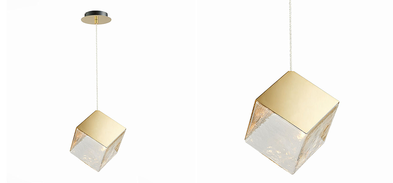 Подвесной светильник Lamp golden cube Подвесной светильник Lamp golden cube - Loft-Concept в Липецке