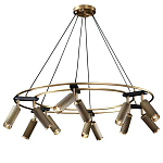 Люстра круглая с медными фактурными плафонами Trustworthiness варинант исполнения - 1 | Loft Concept в Липецке