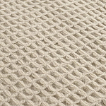 Плед из шерсти бежевого цвета с бахромой Waffle Comfort варинант исполнения - 2 | Loft Concept в Липецке