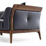 Кресло большое c каркасом из массива дерева Walnut Armchair варинант исполнения - 1 | Loft Concept в Липецке