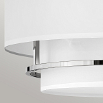 Потолочный светильник с двухслойным белым текстильным абажуром Hinkley варинант исполнения - 11 | Loft Concept в Липецке