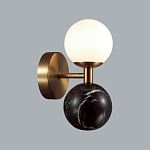 Бра с шарообразным матовым плафоном и шаром из камня на металлическом основании Orb Essence варинант исполнения - 8 | Loft Concept в Липецке