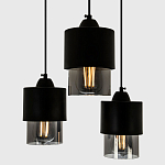 Каскадный светильник с 3-мя плафонами из дымчатого стекла Volta Flos Cascade Hanging Lamp варинант исполнения - 2 | Loft Concept в Липецке