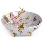 Белое фарфоровое блюдо с изображением бабочек Eden Garden варинант исполнения - 3 | Loft Concept в Липецке