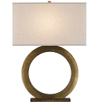 Настольная лампа с корпусом в форме кольца и прямоугольным абажуром French Ring варинант исполнения - 3 | Loft Concept в Липецке