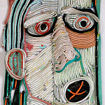 Арт-Объект плетеный из нитей большой портрет Joana Schneider  варинант исполнения - 2 | Loft Concept в Липецке