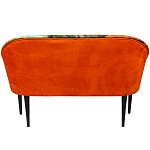 Диван двухместный из натурального бука оранжевый с цветным принтом Impressionism in Art варинант исполнения - 2 | Loft Concept в Липецке