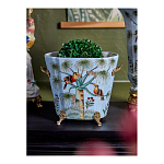 Кашпо из голубого фарфора с бронзовыми элементами Blue Garden варинант исполнения - 5 | Loft Concept в Липецке