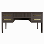 Большой Рабочий стол Primo с 5 выдвижными ящиками Темный орех варинант исполнения - 7 | Loft Concept в Липецке