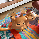 Дизайнерский журнальный стол с основанием в виде кота Bivan варинант исполнения - 2 | Loft Concept в Липецке