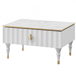 Стол журнальный белый с ящиком Expanses of Beauty варинант исполнения - 1 | Loft Concept в Липецке