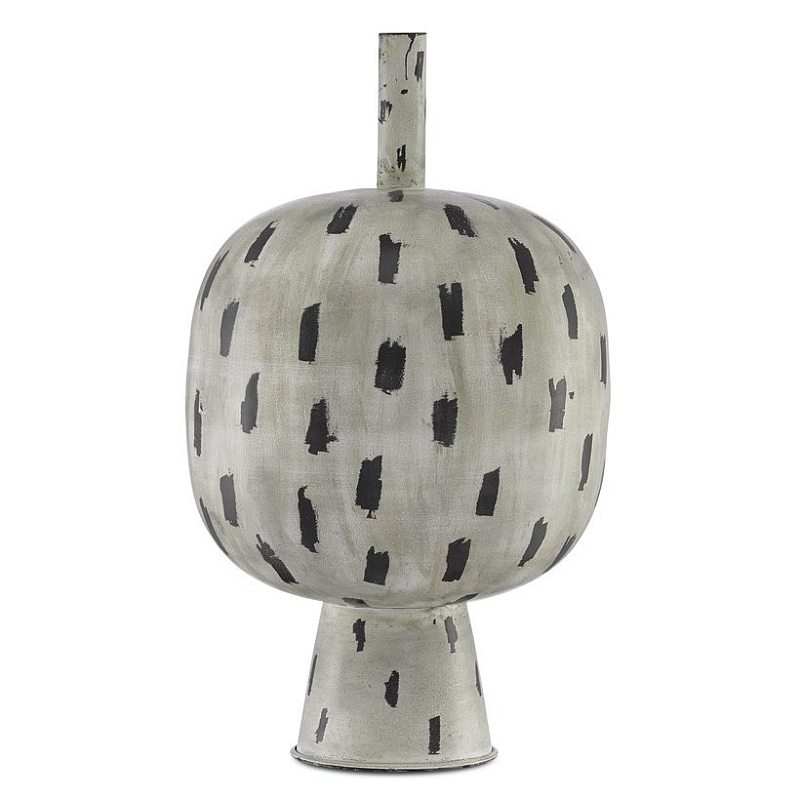 Ваза Declan Large Vase Бежево-серый Черный Ваза Declan Large Vase Бежево-серый Черный в Липецке | Loft Concept