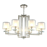 Люстра с 8-ю цилиндрическими плафонами из стекла Laurent варинант исполнения - 6 | Loft Concept в Липецке