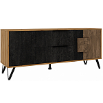 ТВ-тумба с  2-мя ящиками и закрытыми полками Stone Effect варинант исполнения - 1 | Loft Concept в Липецке