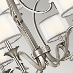 Люстра с белыми тканевыми абажурами в прозрачных стеклянных цилиндрах Kichler варинант исполнения - 3 | Loft Concept в Липецке