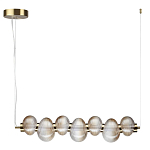 Подвесной светильник линейный с 7-ю рифлеными стеклянными шарами Marcelh Light варинант исполнения - 2 | Loft Concept в Липецке