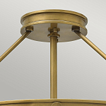 Потолочный светильник цвета латунь с плоским круглым плафоном Hinkley варинант исполнения - 3 | Loft Concept в Липецке