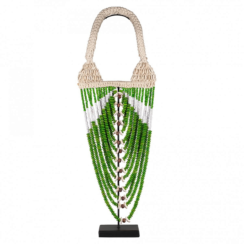 Африканское Ожерелье на подставке NECKLACE GREEN Зеленый Африканское Ожерелье на подставке NECKLACE GREEN Зеленый в Липецке | Loft Concept