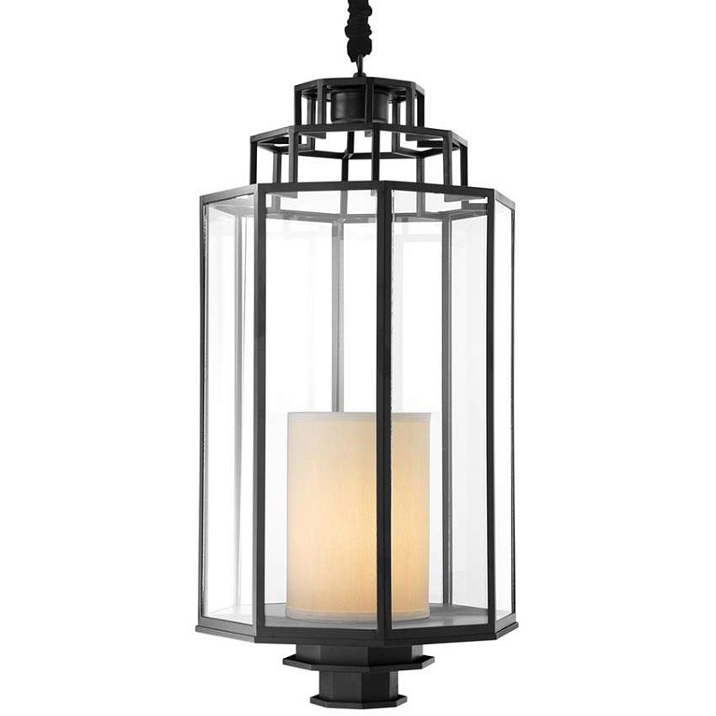 Люстра Lantern Monticello L Черный Прозрачное Стекло Кремовый Люстра Lantern Monticello L Черный Прозрачное Стекло Кремовый в Липецке | Loft Concept