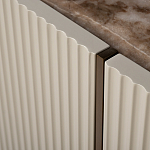 Тумба под телевизор серая с мраморной столешницей Uniqueness Marble варинант исполнения - 3 | Loft Concept в Липецке