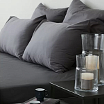 Постельное белье однотонное из сатина темно-серого цвета Eden Line варинант исполнения - 3 | Loft Concept в Липецке