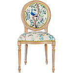 Стул из массива бука бежевый с изображением птиц в саду Beige Green Chinoiserie Blue Bird Chair варинант исполнения - 1 | Loft Concept в Липецке