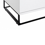 Стеллаж книжный белый с 3-мя открытыми полками и дверкой Strict Lines варинант исполнения - 5 | Loft Concept в Липецке