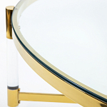 Кофейный столик со столешницей из стекла Crossy варинант исполнения - 5 | Loft Concept в Липецке