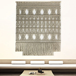 Панно на стену плетеное Макраме бежевый цвет  варинант исполнения - 11 | Loft Concept в Липецке