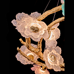 Люстра круглая на золотом каркасе с цветочным декором Miscellaneous herbs варинант исполнения - 5 | Loft Concept в Липецке