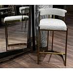 Стул барный букле бежевый с каркасом цвета матовое золото Tactility варинант исполнения - 6 | Loft Concept в Липецке